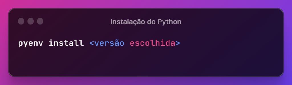 código - instalação do python